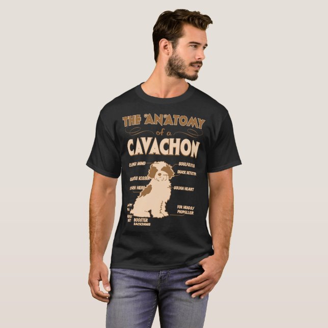 T-shirt L'anatomie du cadeau d'amants d'animal familier de (Devant entier)