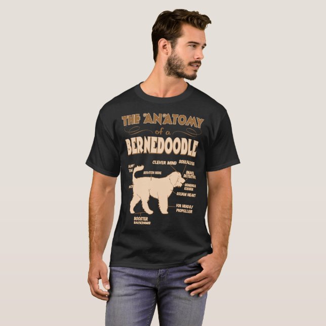 T-shirt L'anatomie du cadeau d'amants d'animal familier de (Devant entier)