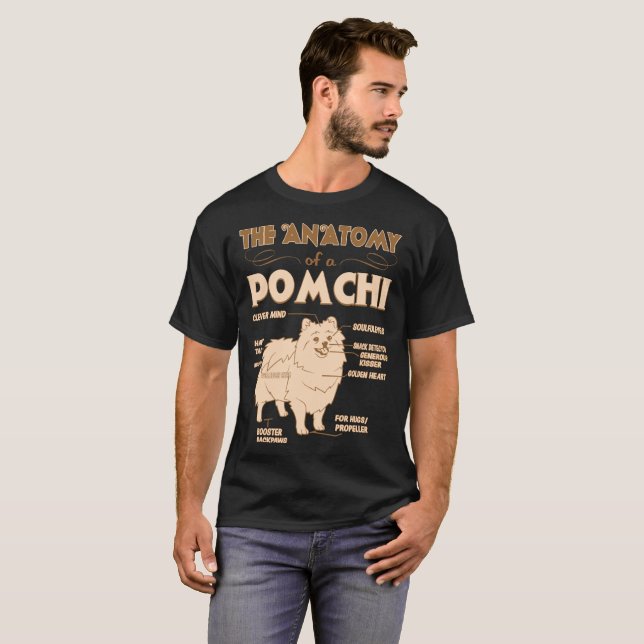 T-shirt L'anatomie du cadeau d'amants d'animal familier de (Devant entier)