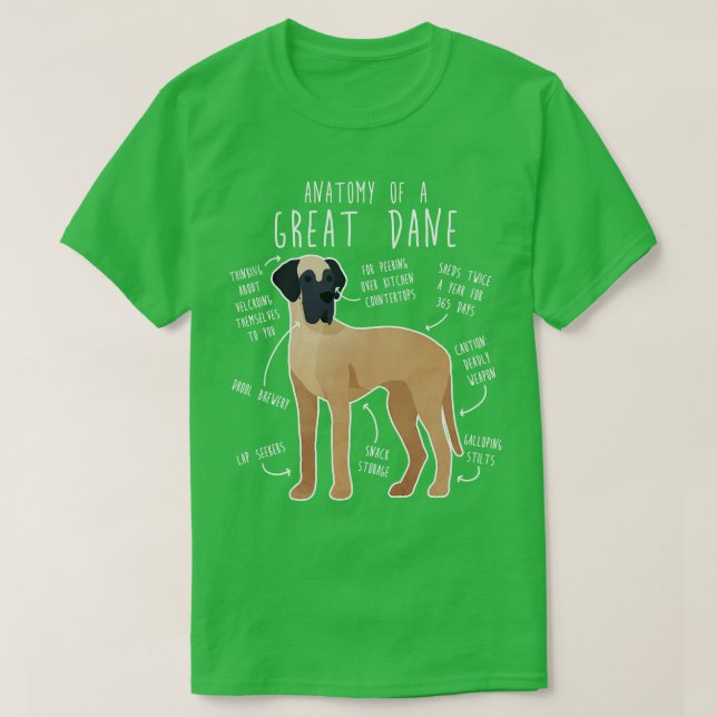 T-shirt L'anatomie du chien de Danse (Design devant)