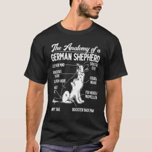 T-shirt L'Anatomie D'un Amoureux De Chien Drôle Berger All