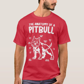 T-shirt L'anatomie d'un Amoureux des chiens Pitbull, drôle