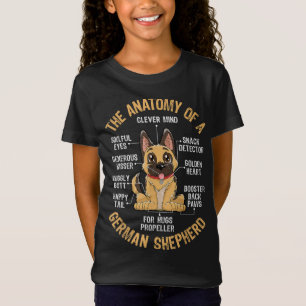 T-Shirt L'anatomie d'un berger allemand Drôle Drôle Dons d