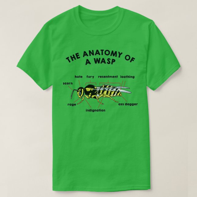 T-shirt L'anatomie d'une guêpe (Design devant)