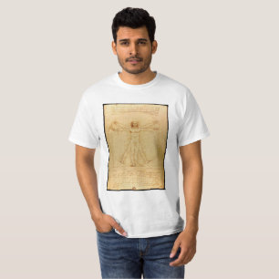 T-shirt L'anatomie humaine, Vitruvien par Léonard de Vinc