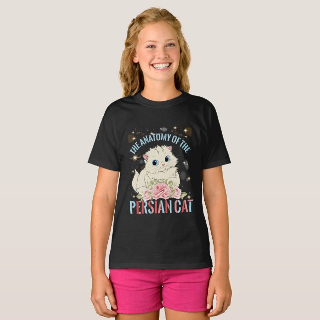 T-shirt L'Anatomy Cat du Persian (Devant entier)