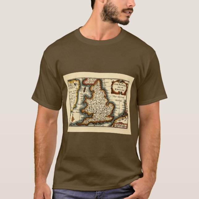 T-shirt Lancashire Comté Angleterre Ancien Antiquaire Cart (Devant)
