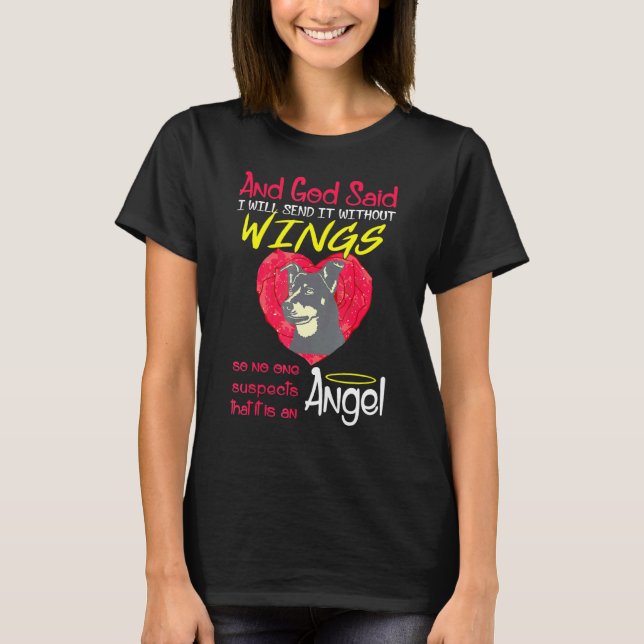 T-shirt Lancashire Heeler Angel sans ailes (Devant)