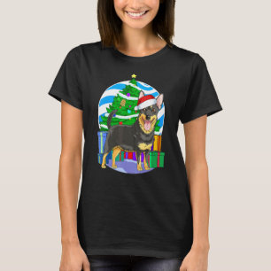 T-shirt Lancashire Heeler Chien Père Noël Décor Arbre de N