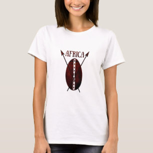 T-shirt lance de protection tribale africaine