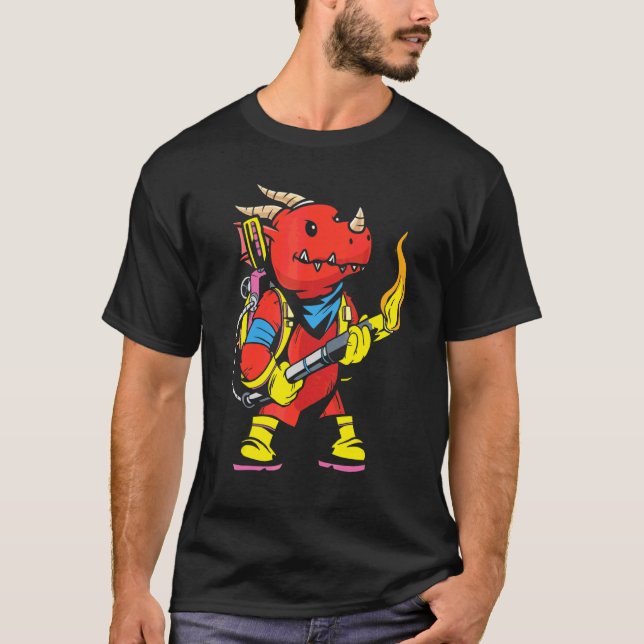 T-shirt Lance-flammes  Lance-flammes Brûlure Chaude 3 (Devant)