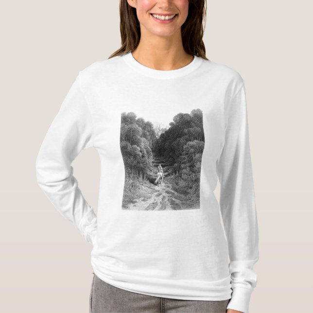 T-shirt Lancelot approche le château chez Astolat (Devant)