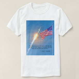 T-shirt Lancement d'Apollo 11 avec le drapeau américain