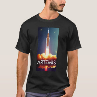T-shirt Lancement d'Artemis SLS Fusée Lunaire Orbite Espac