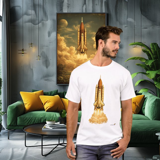 T-shirt Lancement de fusée au milieu du siècle | Art rétro (Créateur téléchargé)
