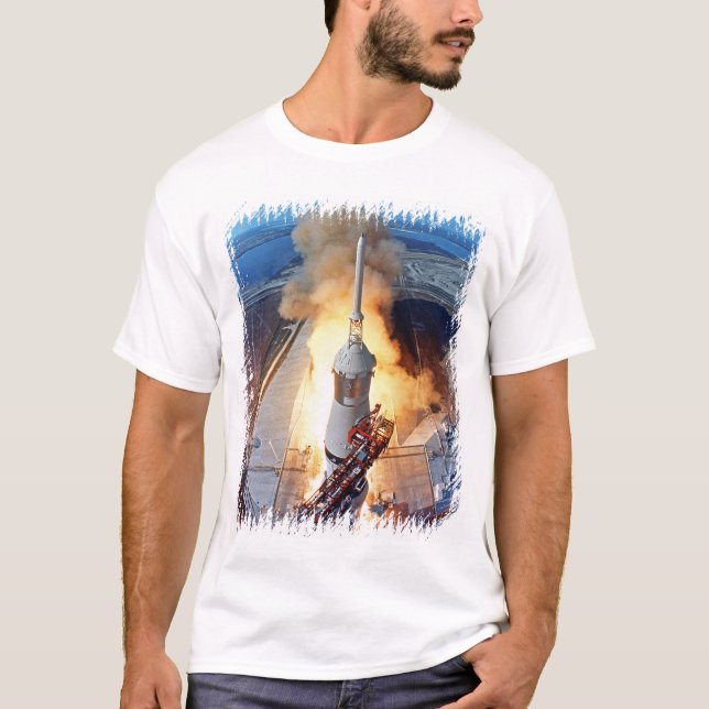 T-shirt Lancement de la fusée pour l'alunissage d'Apollo 1 (Devant)