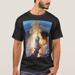 T-shirt Lancement de la fusée pour l'alunissage d'Apollo 1