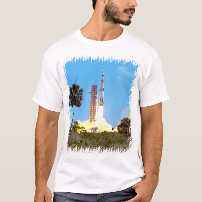 T-shirt Lancement de la fusée Saturn V de la NASA Apollo 1 (Devant)