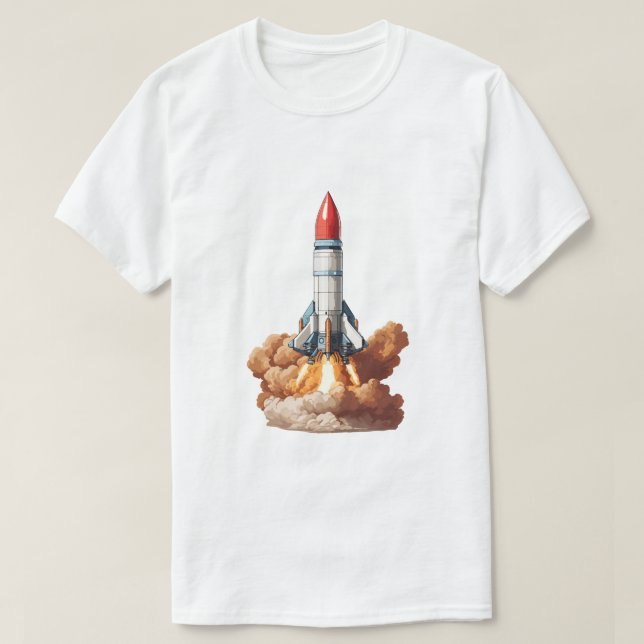 T-shirt Lancement de la fusée spatiale (Design devant)