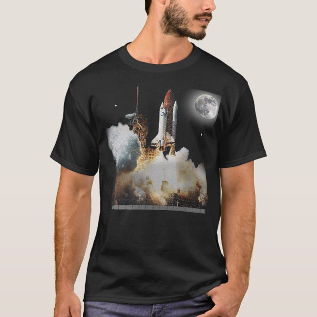 T-shirt Lancement de la navette spatiale (Devant)