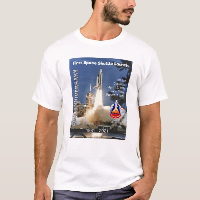 T-shirt Lancement de la première navette spatiale (Devant)