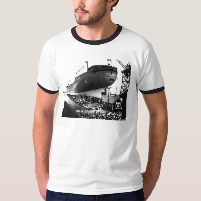 T-shirt Lancement de l'Edmund Fitzgerald  6-8-1958 (#3) (Devant)