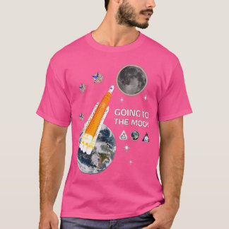 T-shirt Lancement officiel de la fusée Aller vers la lune