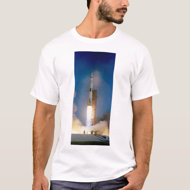 T-shirt Lancement Vintage de Saturn V Apollo 11 (Devant)