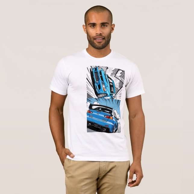 T-shirt Lancer | Chemise auto Tee coton coton | Poiston et (Devant entier)