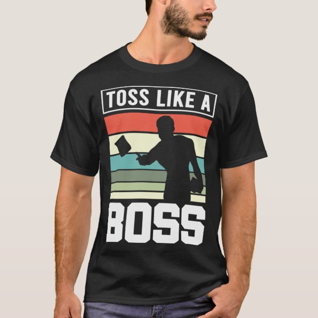 T-shirt Lancer Comme Un Patron Joueurs De Cornhole Concept (Devant)