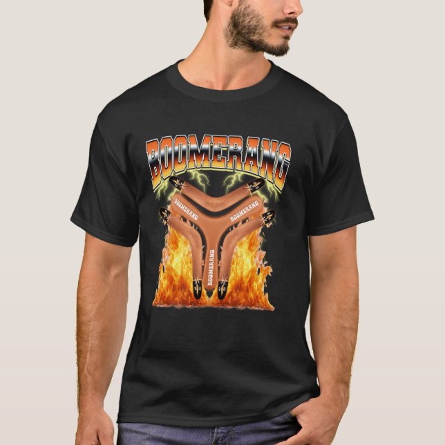 T-shirt Lancer de boomerang flammes 90 (Devant)