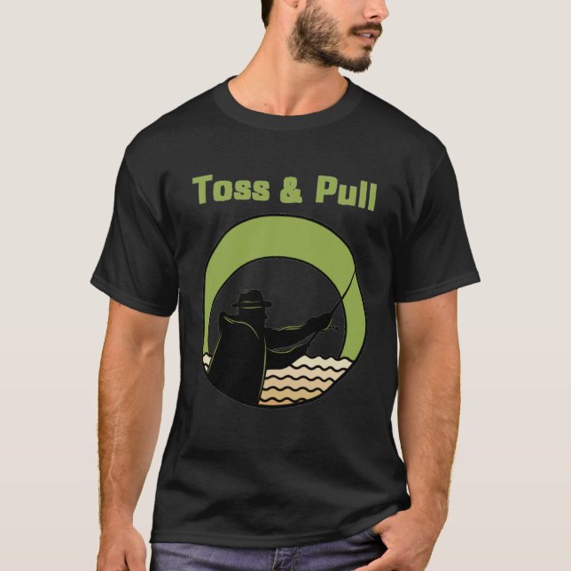 T-shirt Lancer et tirer hommes Pêche 2 (Devant)