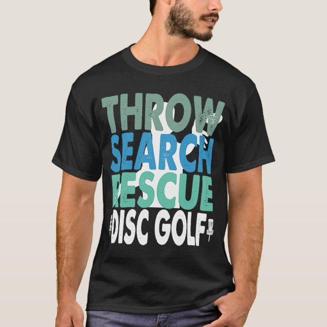 T-shirt Lancer la recherche Secourt Disque Golf Frisbee Go (Devant)