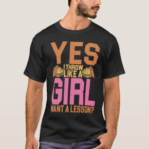 T-shirt Lanceur de disque Oui je lance comme une fille Lan