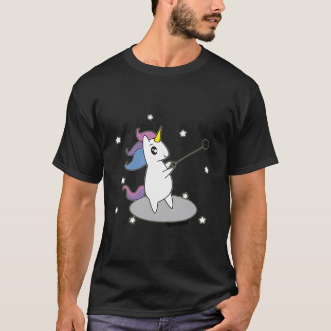 T-shirt Lanceur de marteau licorne d'athlétisme (Devant)