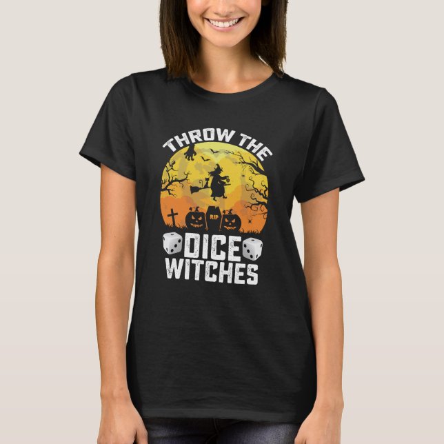 T-shirt Lancez Les Dés Sorcières Fête Bunco (Devant)