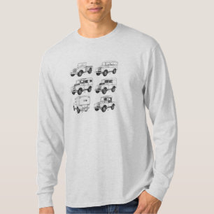 T-shirt Land Rover Muti Car Classic Randonnée Vintage Cana