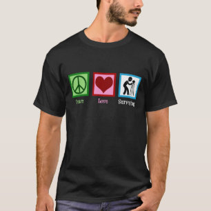 T-shirt Land Surveyor Peace Love Surveying Company