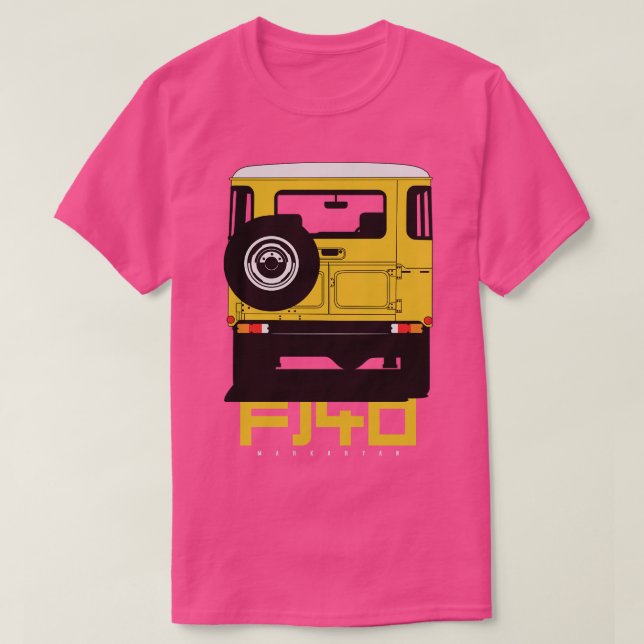 T-shirt Landcruiser fj40 jaune (Design devant)