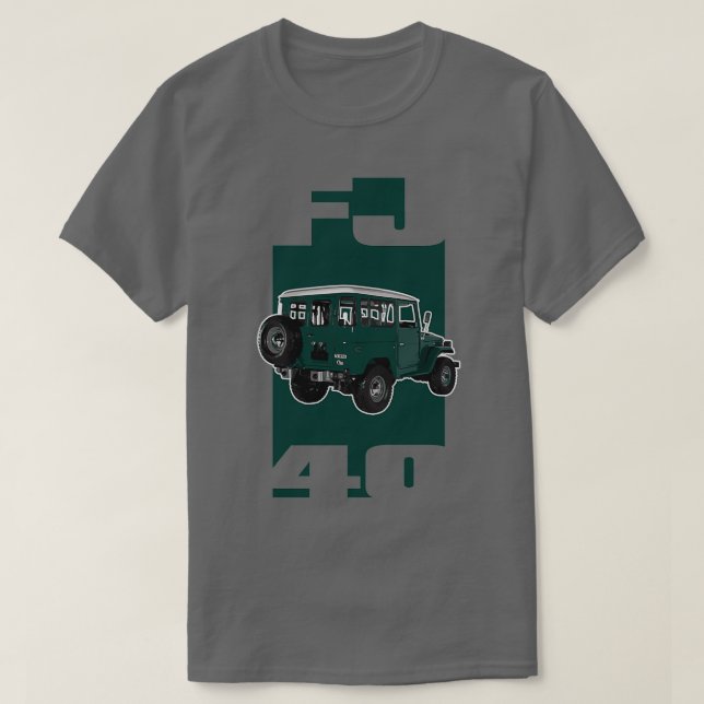 T-shirt Landcruiser Green FJ40  (Design devant)