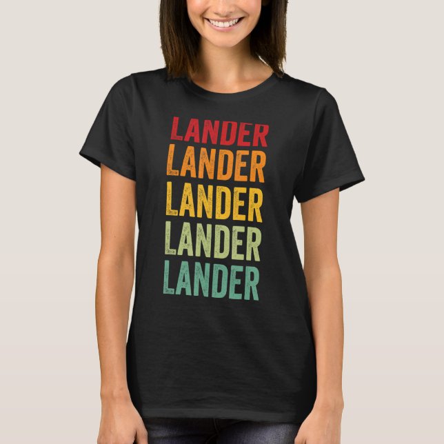 T-shirt Lander County Nevada Rainbow Text Design (Devant)
