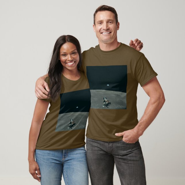 T-shirt Lander lunaire Apollo et lever de terre sur la lun (Unisexe)