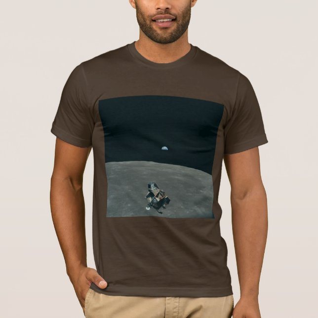 T-shirt Lander lunaire Apollo et lever de terre sur la lun (Devant)