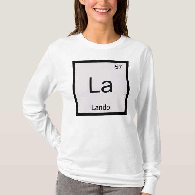 T-shirt Lando Nom Chimie Élément Tableau Périodique (Devant)