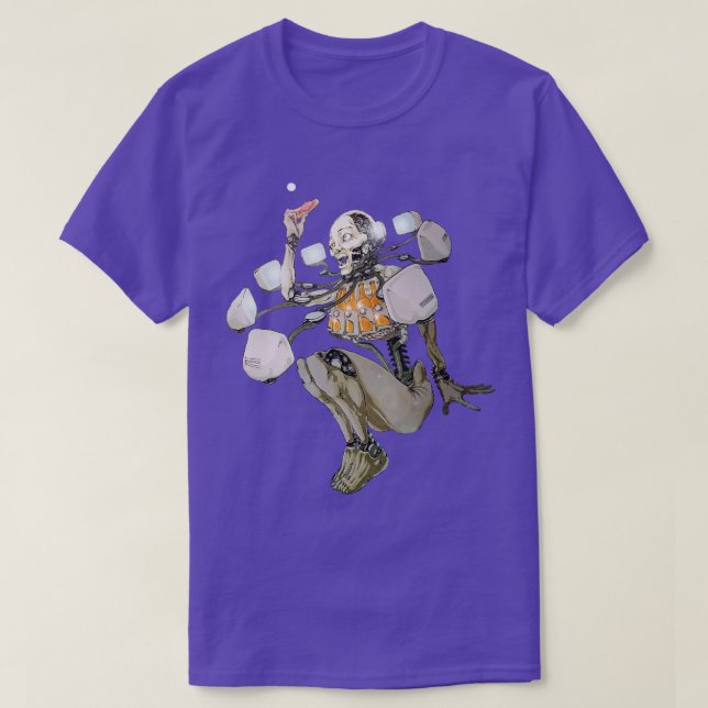 T-shirt L'androïde cassé est ravi (Design devant)