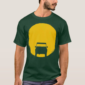 T-shirt Landrover Defender voiture soleil couchant 1