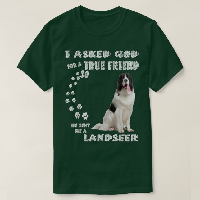 T-shirt Landseer Terre-Neuve Dit Maman Papa Imprimer, Newf (Design devant)