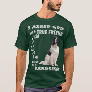 T-shirt Landseer Terre-Neuve Dit Maman Papa Imprimer, Newf