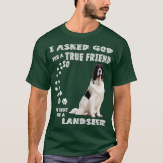 T-shirt Landseer Terre-Neuve Dit Maman Papa Imprimer Newfi