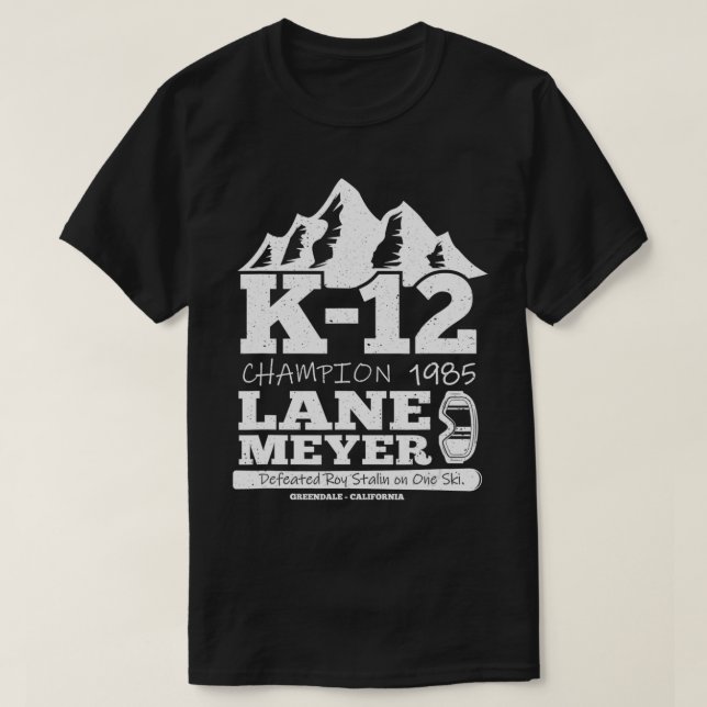 T-SHIRT LANE MEYER K12 CHAMPION T SKI SPORT CADEAU (Design devant)